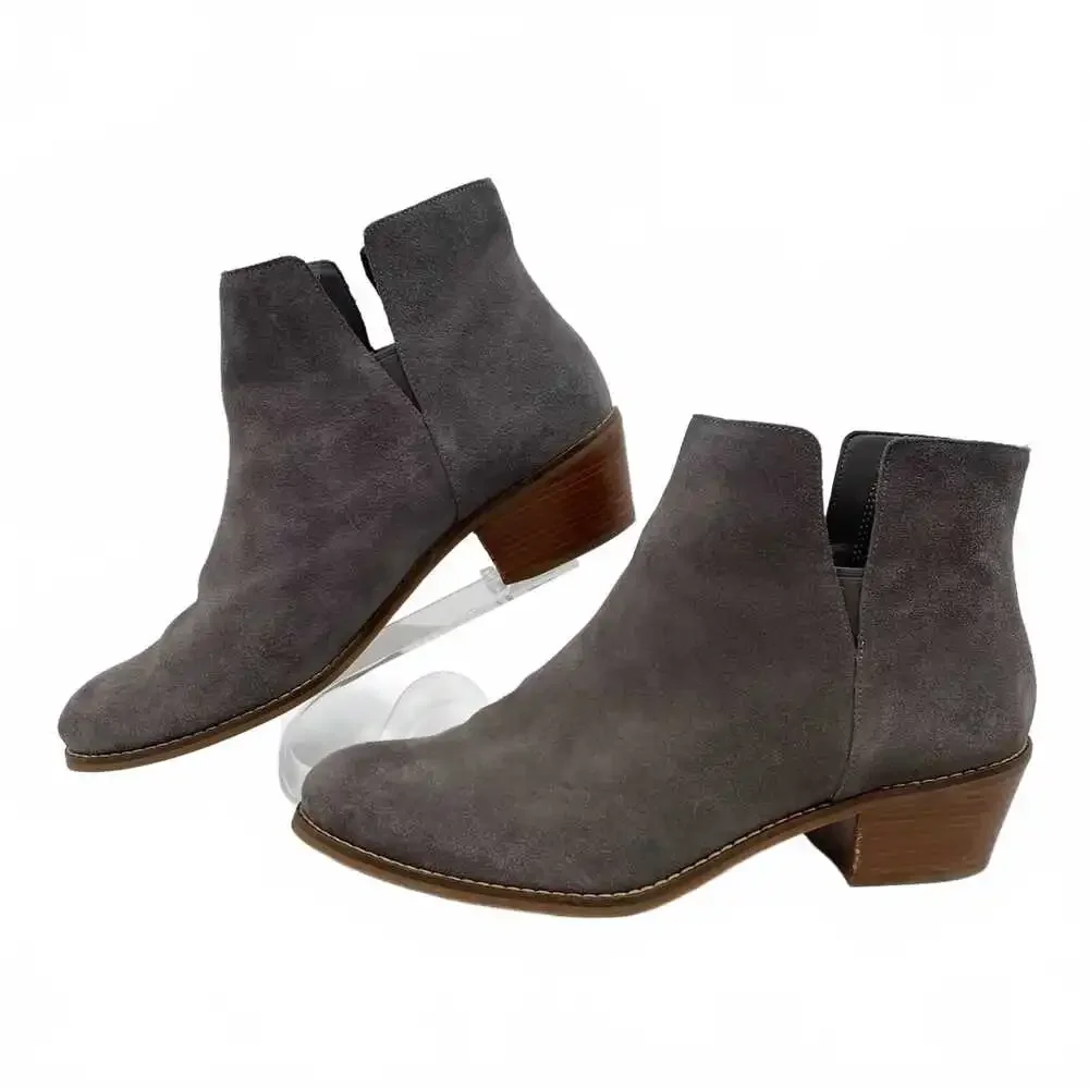 Cole Haan Gray Suede Ankle Boots | Women’s Size 10